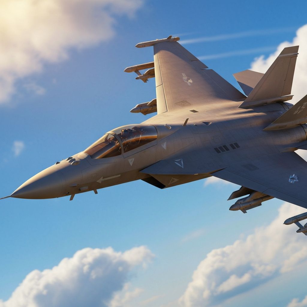 Fighter jet in flight