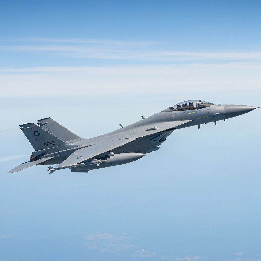 Military aircraft in flight