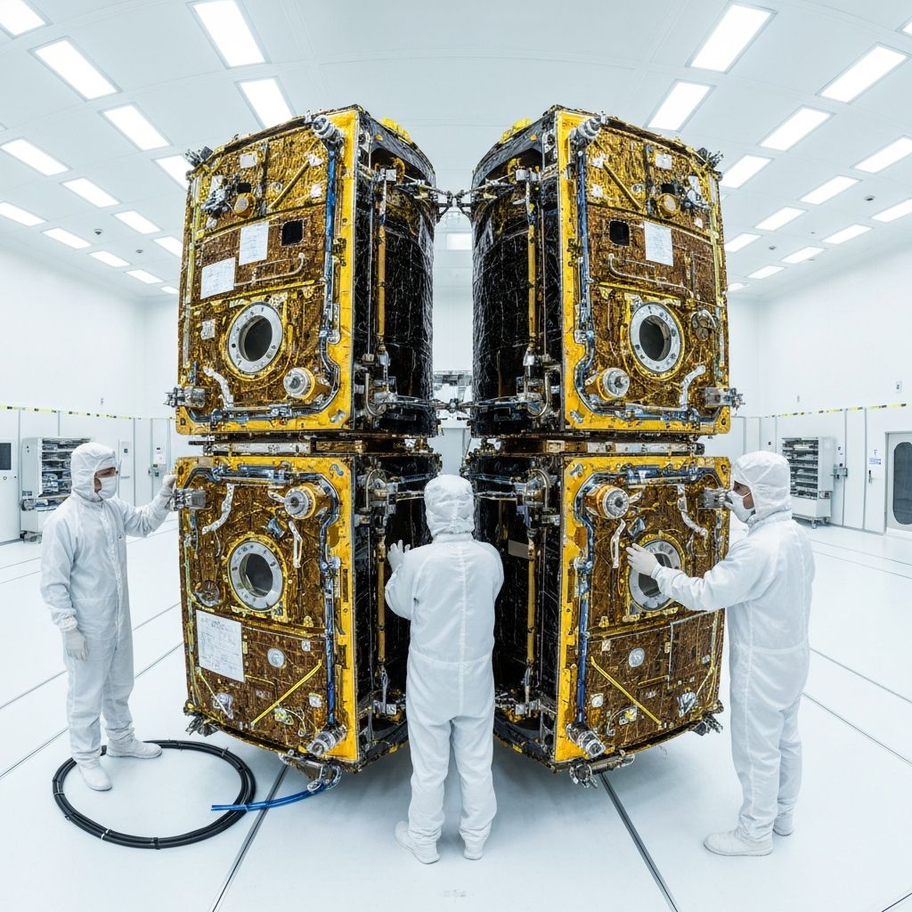 Spacecraft component mating operation